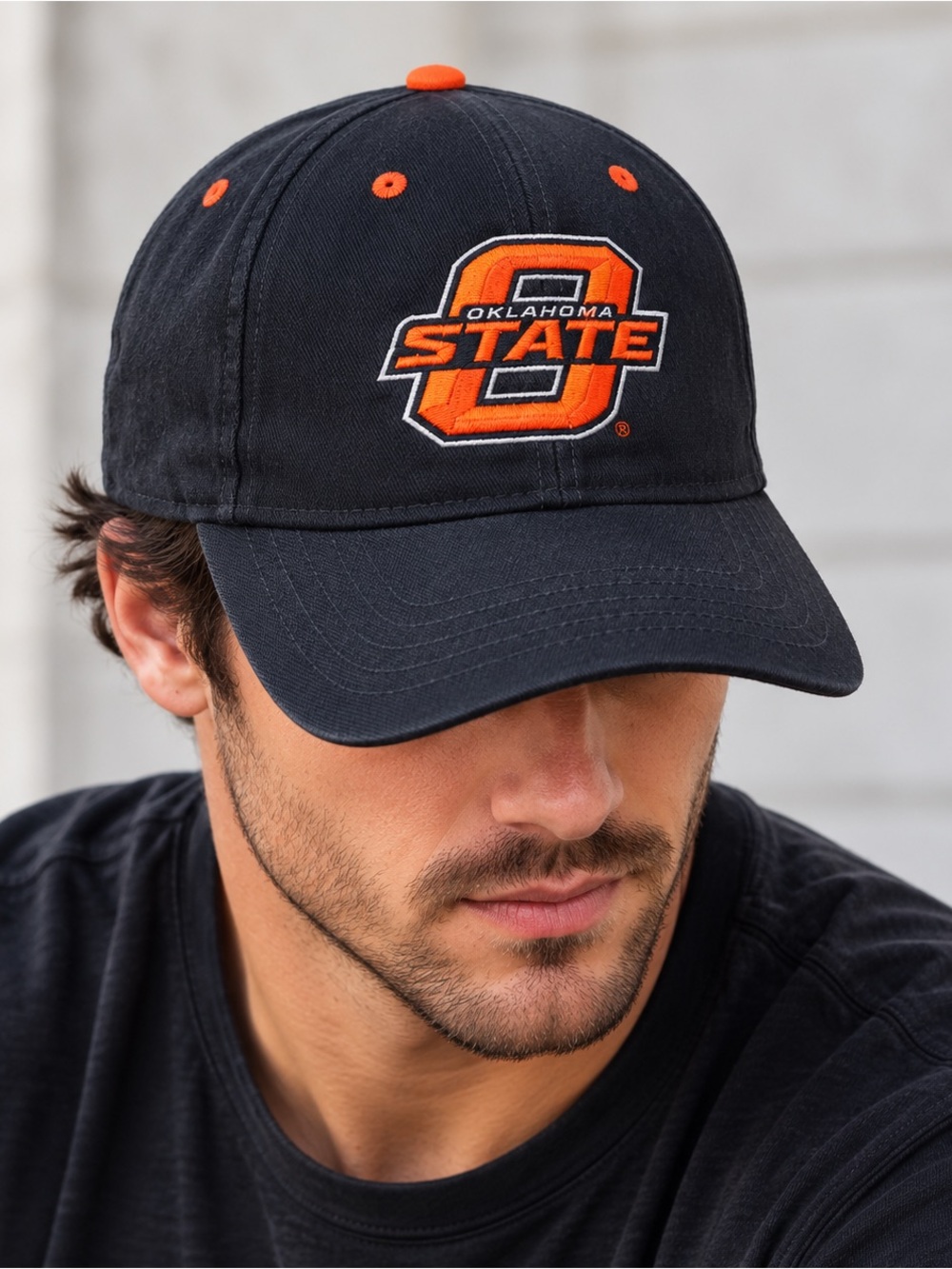 Nike Oklahoma State University Hat COWBOYS Adjustable Raised Embroidery Black